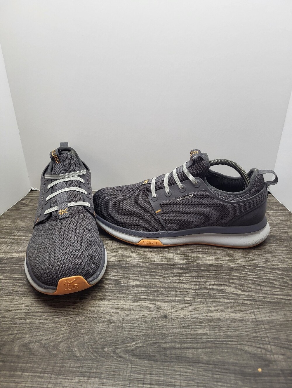 Kuru Atom Waterproof Womens Size 11 Gray Orange Athletic Running Shoes Sneaker